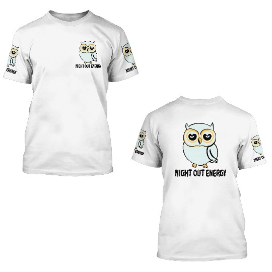 Lazy Night Owl 3D T Shirts