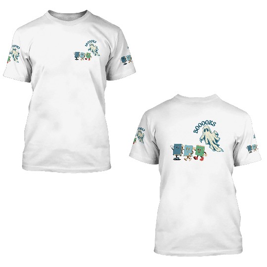 Ghost and Booooks! 3D T Shirts