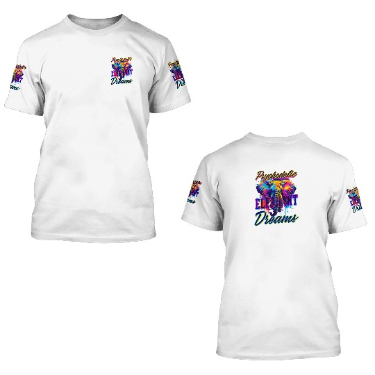 Elephant Psychedelic Elephant Dreams 3D T Shirts