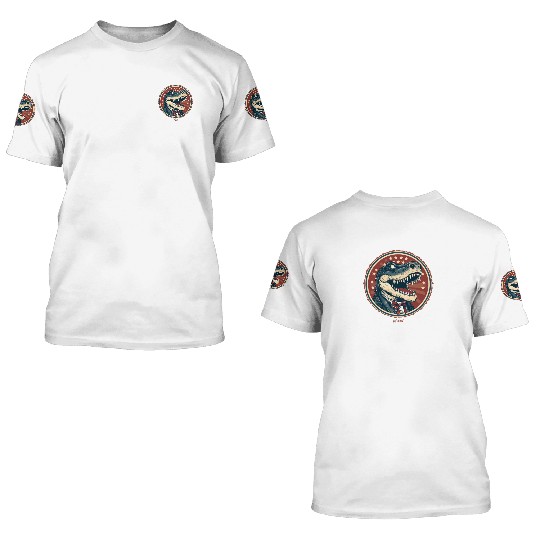 Patriotic Alligator 3D T Shirts