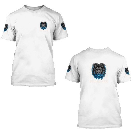 fearless lion design 3D T Shirts