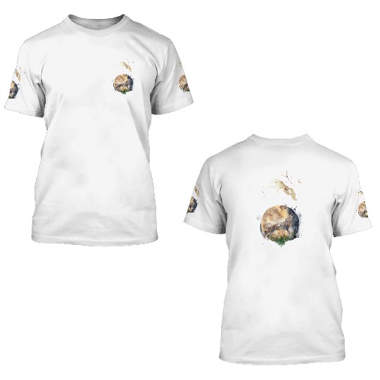 Wolf Moon Magic 3D T Shirts