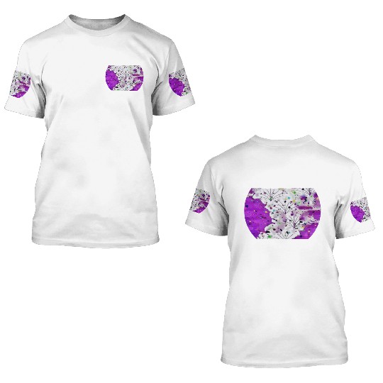Purple Stream 3D T Shirts
