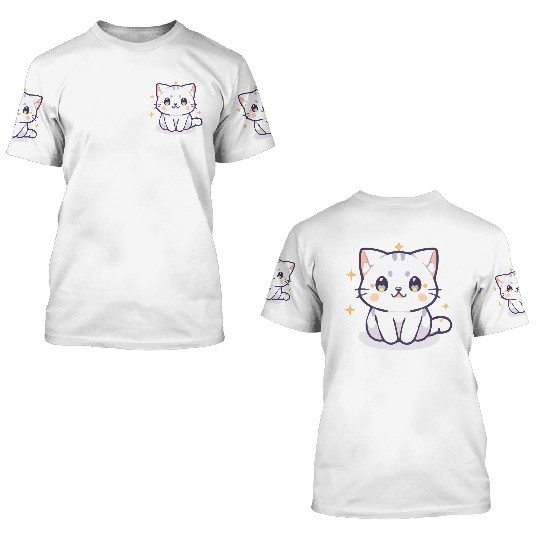 Meow Series: Starry Eyes 3D T Shirts