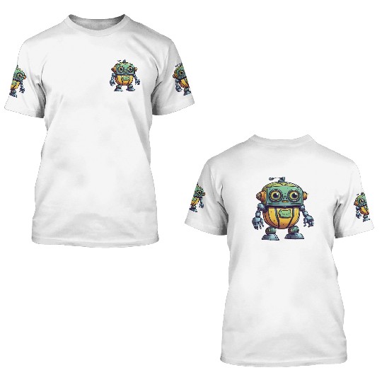 Robot Melon 3D T Shirts