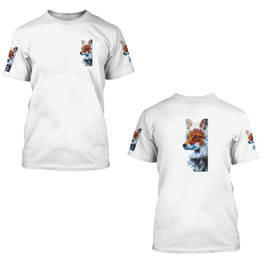 Emerald Eyed Fox 3D T Shirts