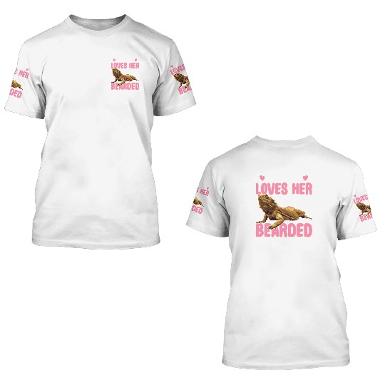 This Girl Loves Her Bearded Dragon Lizard Lover 3D T Shirts