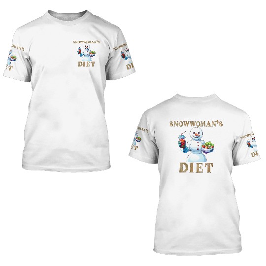 Snowwoman's Smoothie Surprise 3D T Shirts