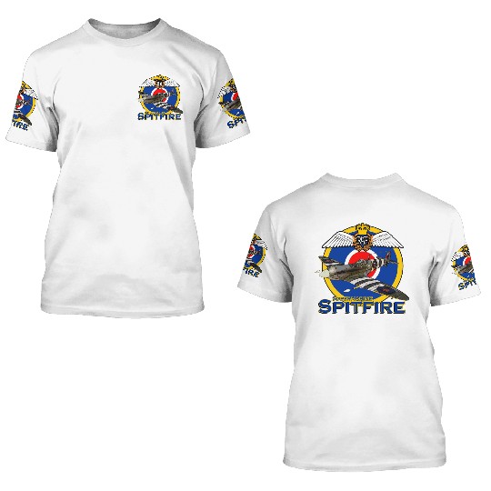 Supermarine Spitfire 3D T Shirts