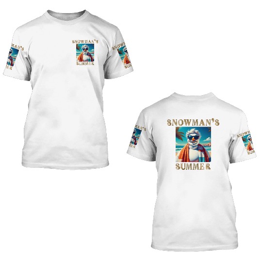 Chillin' Snowman: A Summer Surprise 3D T Shirts