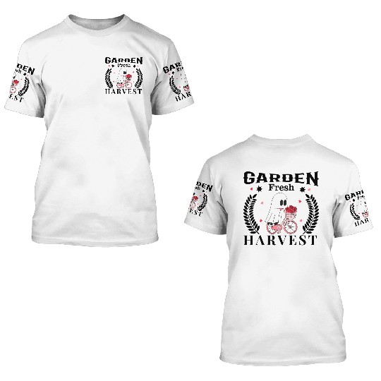 Garden Fresh Harvest, Flowers Harvest Design 3D T Shirts