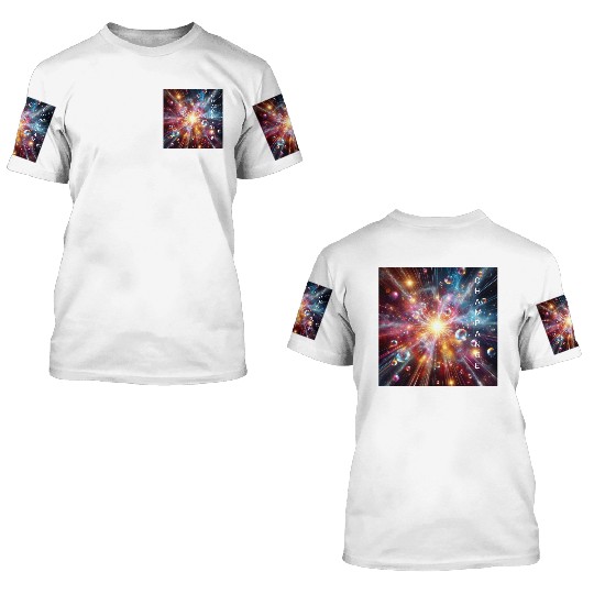 Champagne Supernova 3D T Shirts