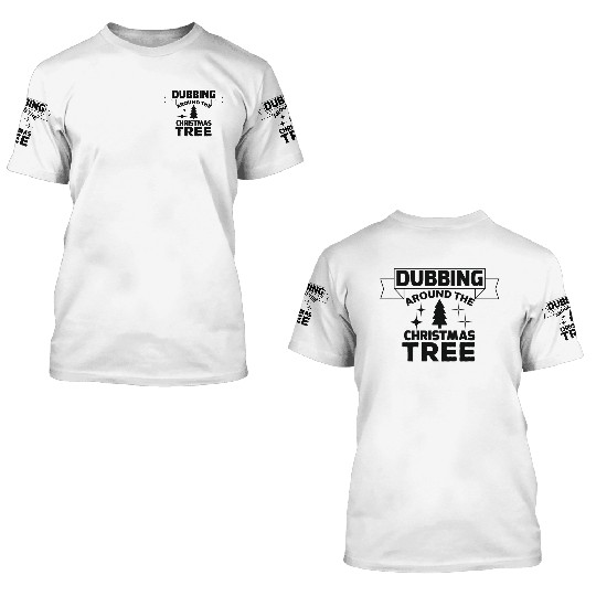 Dubbing around the Christmas tree 3D T Shirts