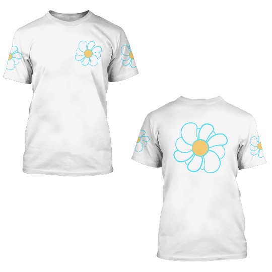 Beautiful White Daisies Flowers Spring Summer Fun 3D T Shirts
