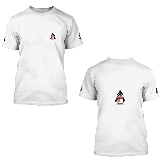 Be Here Now Mindfulness Penguin Message 3D T Shirts
