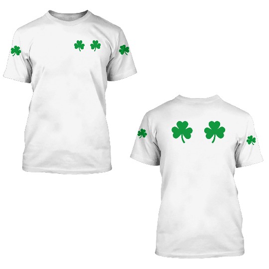 Shamrock Boobs Irish Boobies St Patricks Day 3D T Shirts