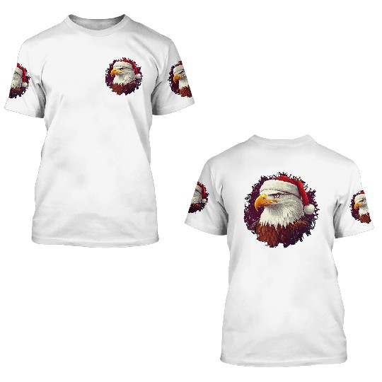 Christmas eagle 3D T Shirts