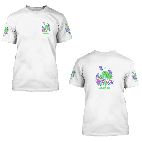 Grow on Psychedelic Green 3D T Shirts
