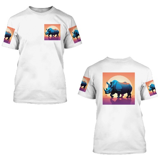 Rhinoceros - 01 3D T Shirts