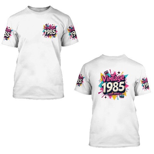 vintage 1985 limited edition 3D T Shirts