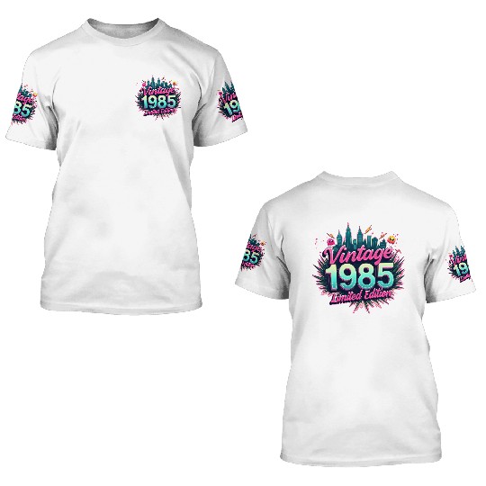 vintage 1985 limited edition 3D T Shirts