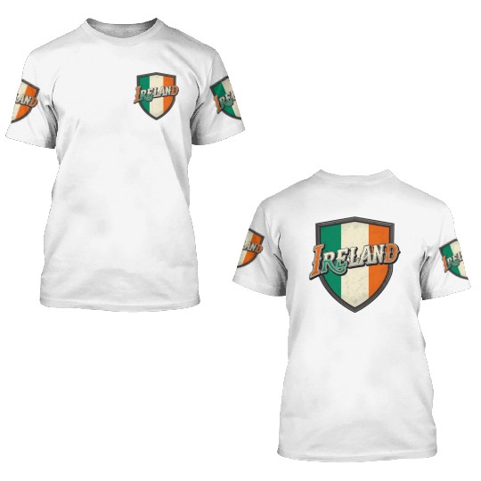Ireland Flag 3D T Shirts