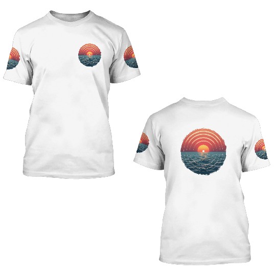 Sunset Symphony 3D T Shirts