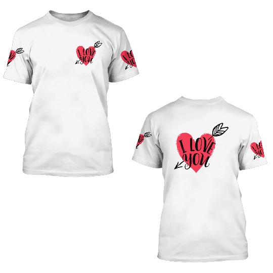 I Love You 3D T Shirts