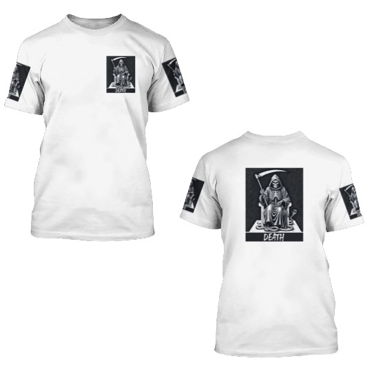 Tarot card death skeleton Magic 3D T Shirts