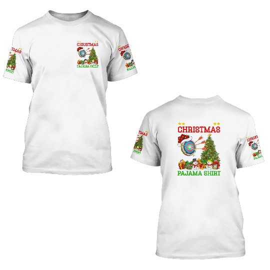 Archery Christmas Tree Lights 3D T Shirts