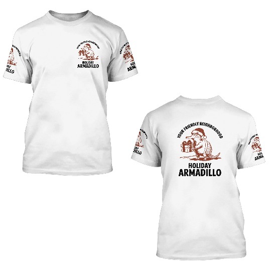 Holiday Armadillo Surprise 3D T Shirts