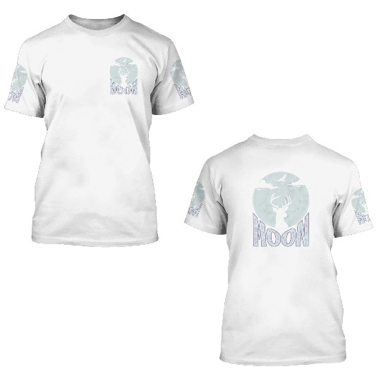 Moon, eagle, deer 3D T Shirts