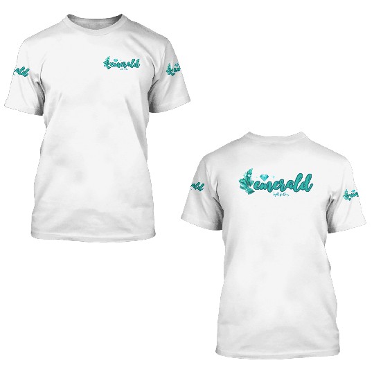 Emerald gemstone jewel 3D T Shirts