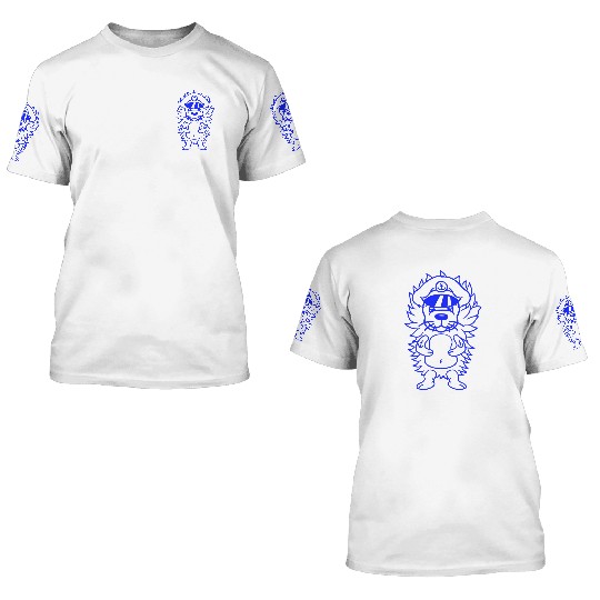 Funny Little Hedgehog Fall Captain Cute Sweet Fun 3D T Shirts