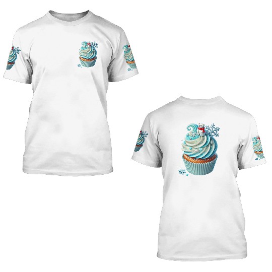 Christmas ice cream, Merry Christmas 3D T Shirts