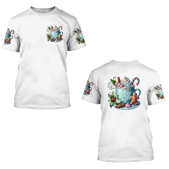 Christmas ice cream, Coquette Chistmas 3D T Shirts