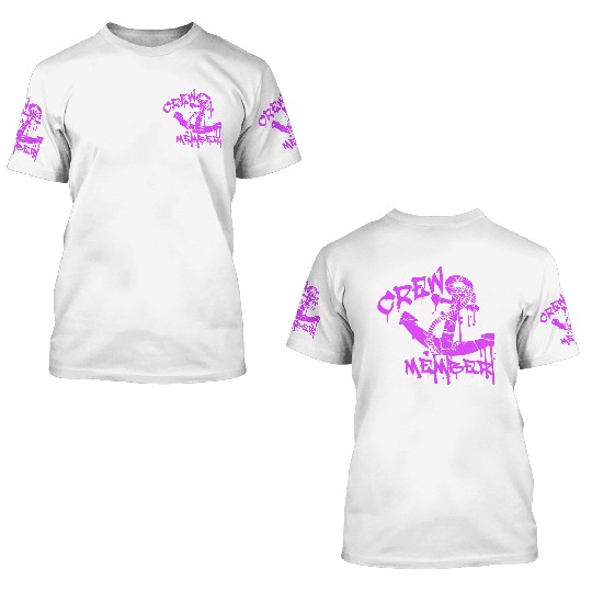 Sailing Crew Member Anchor Graffiti Spray Drops 3D T Shirts