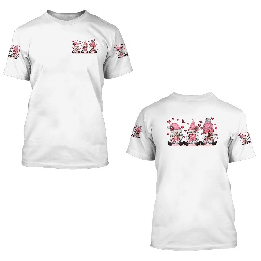 Gnomes Valentines Revelin 3D T Shirts