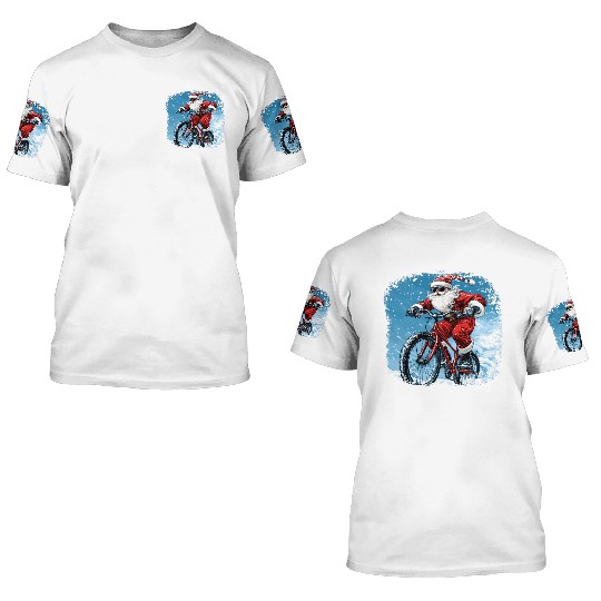 Biker Christmas 3D T Shirts