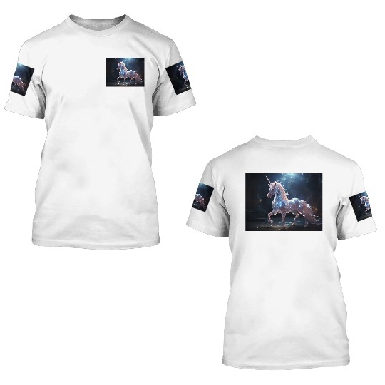 Crystalline Unicorn 3D T Shirts