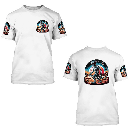 Alien on Mars 3D T Shirts