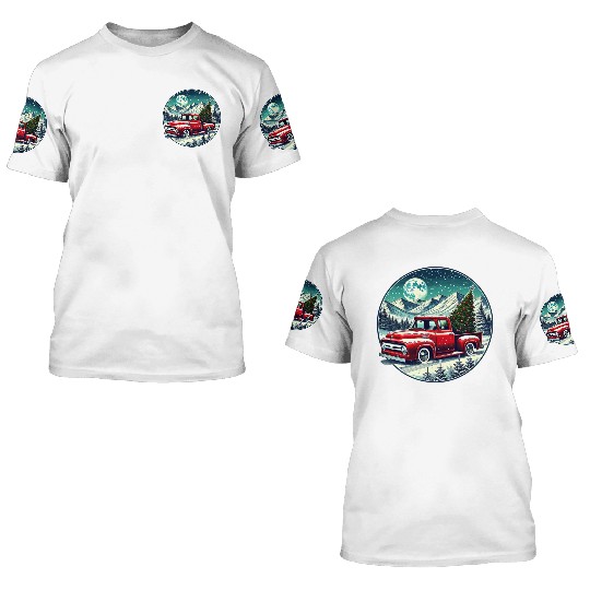 Christmas Truck Adventure 3D T Shirts