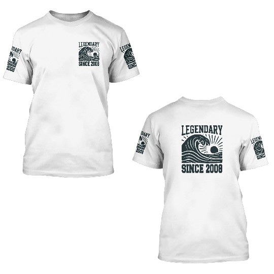 Legendary Since 2008 Birthday Vibes 3D T Shirts