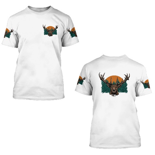 Hello DEERies Deer Hunting Elk Hunter Friends 3D T Shirts