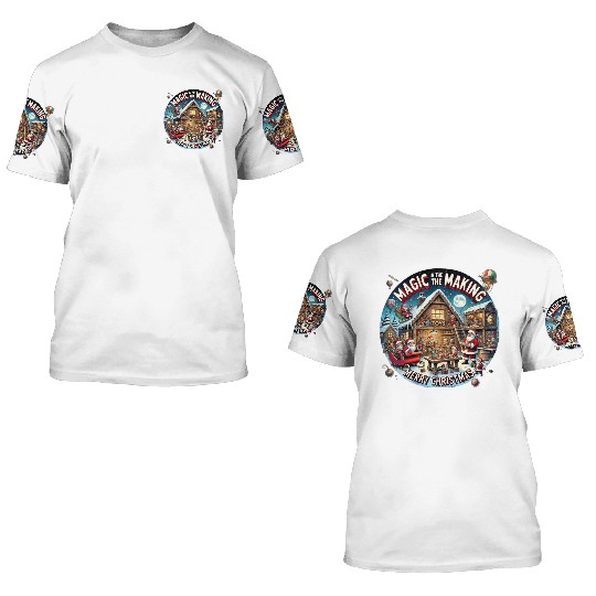 Santa's Workshop Christmas Magic 3D T Shirts