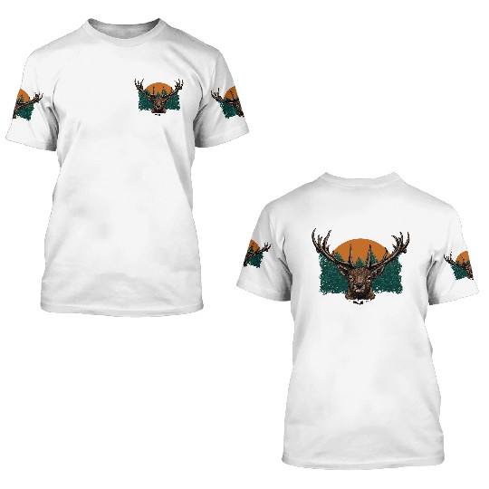 Rack Size Matters Deer Hunting Elk Hunter Memes 3D T Shirts