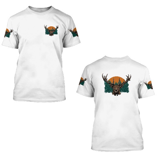That Rack is Mine Deer Hunting Elk Hunter Forest 3D T Shirts