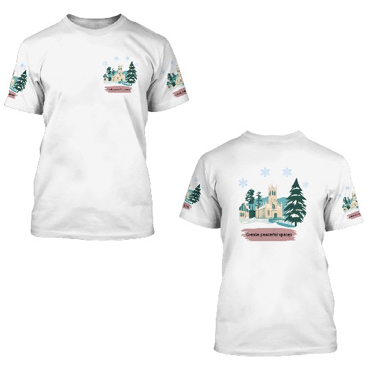 CREATE PEACEFUL SPACES 3D T Shirts