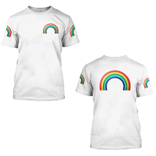 Rainbow Pocket Design | Stylish & Colorful 3D T Shirts