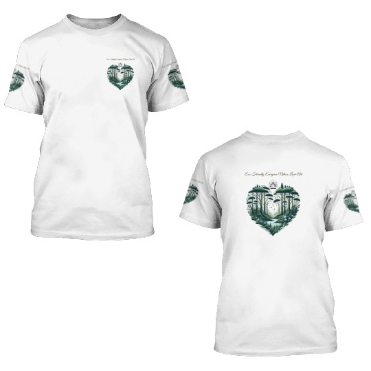 Evergreen Nature Lover Art 3D T Shirts